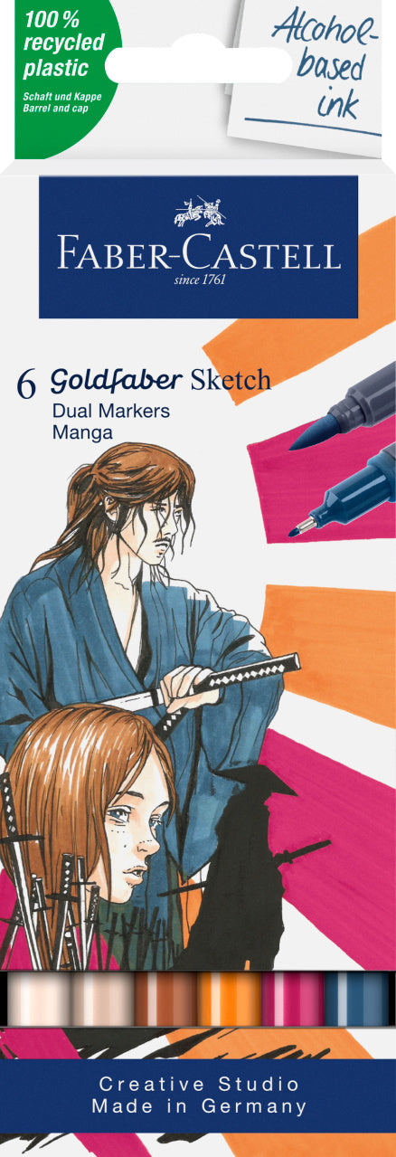 SKETCH MARKER 2 CAPETE SET 6 MANGA GOLDFABER FABER-CASTELL SKETCH MARKER 2 CAPETE SET 6 MANGA GOLDFABER FABER-CASTELL